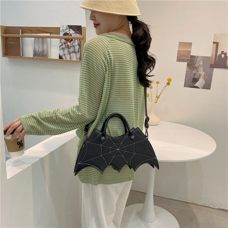 Spider Web Crossbody – Halloween PU Messenger Bag