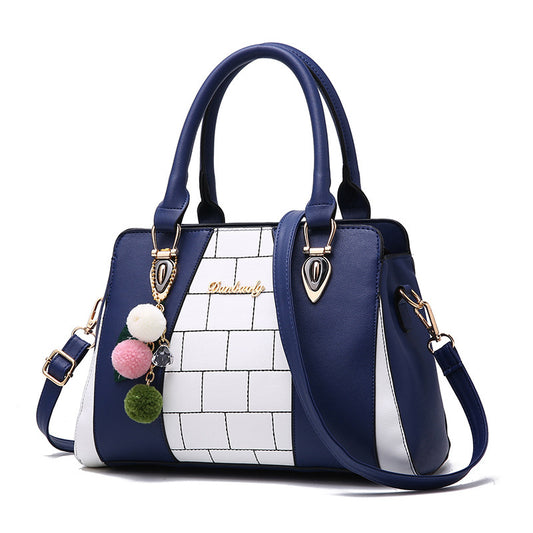 Large PU Shoulder Bag – Multi-Pocket Zip Tote