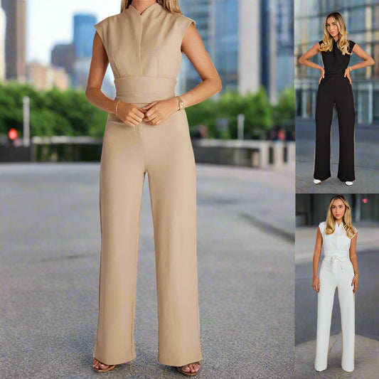 Stylish Sleeveless Wide-Leg Jumpsuit for Women | V-Neck Summer