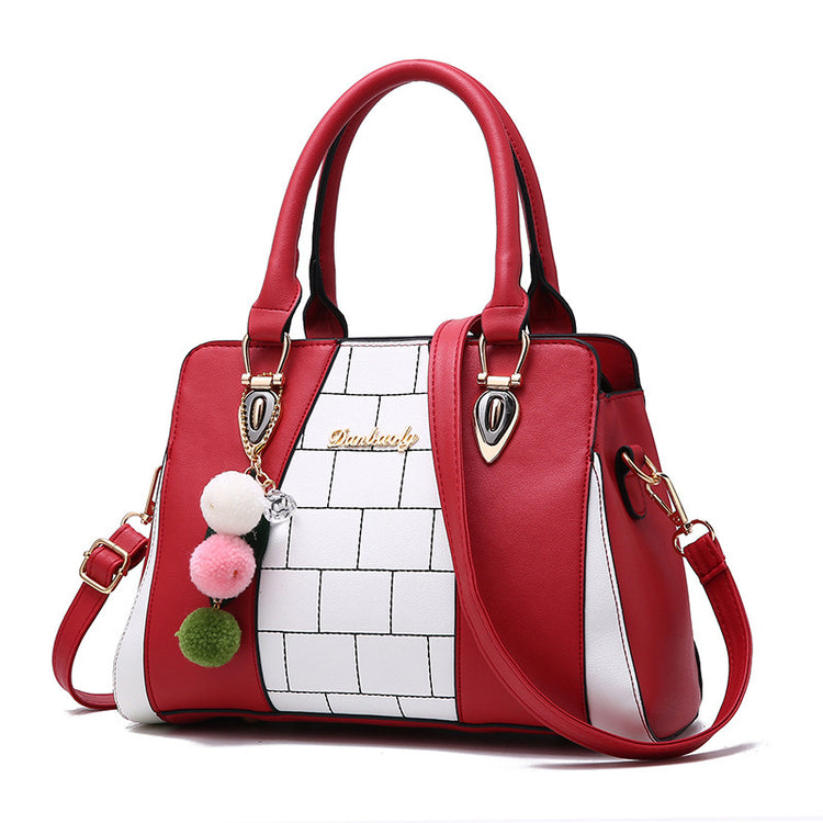 Large PU Shoulder Bag – Multi-Pocket Zip Tote