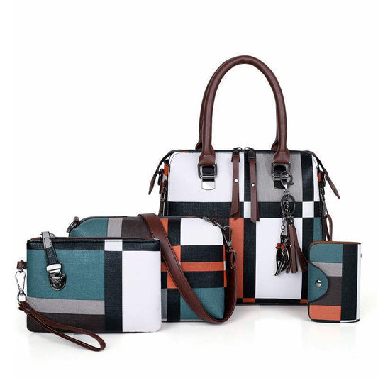 Plaid PU Shoulder & Crossbody Bag – Tassel Design