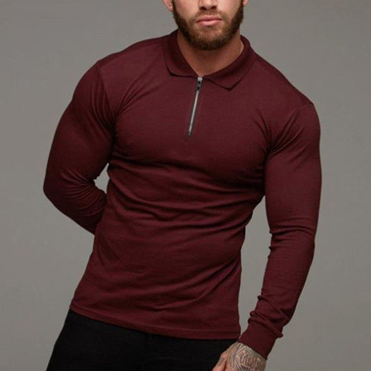 Men's Long Sleeve Slim Fit Polo Shirt – Splash Ink Design