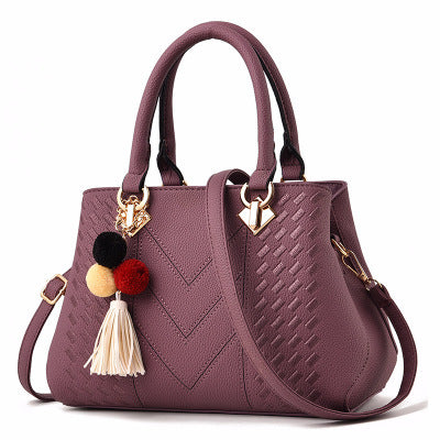 PU Leather Top-Handle Handbag – Multi-Pocket Tote