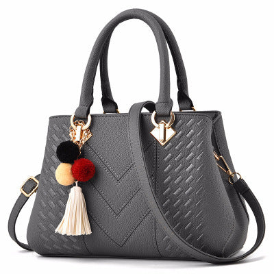 PU Leather Top-Handle Handbag – Multi-Pocket Tote
