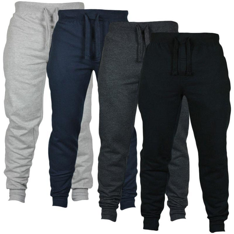 Men's Bodybuilding Fleece Jogger Pants – Mid Waist & Casual Style