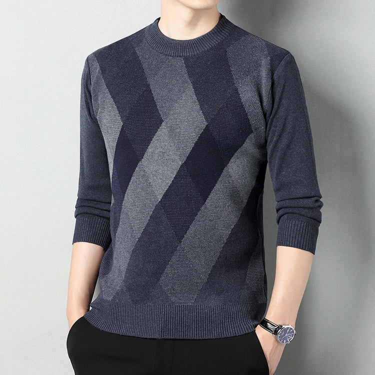 Men's Half-High Collar Sweater Pullover - Warm & Comfortable