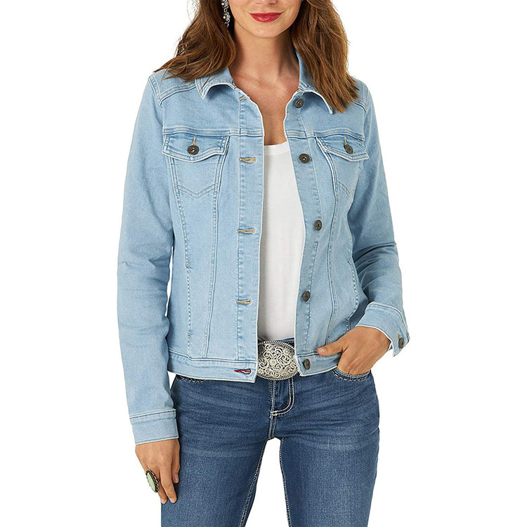 Slim-Fit Denim Coat – Women’s Stylish Cotton Jacket