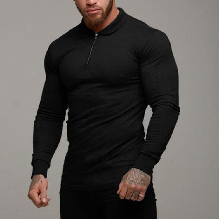 Men's Long Sleeve Slim Fit Polo Shirt – Splash Ink Design