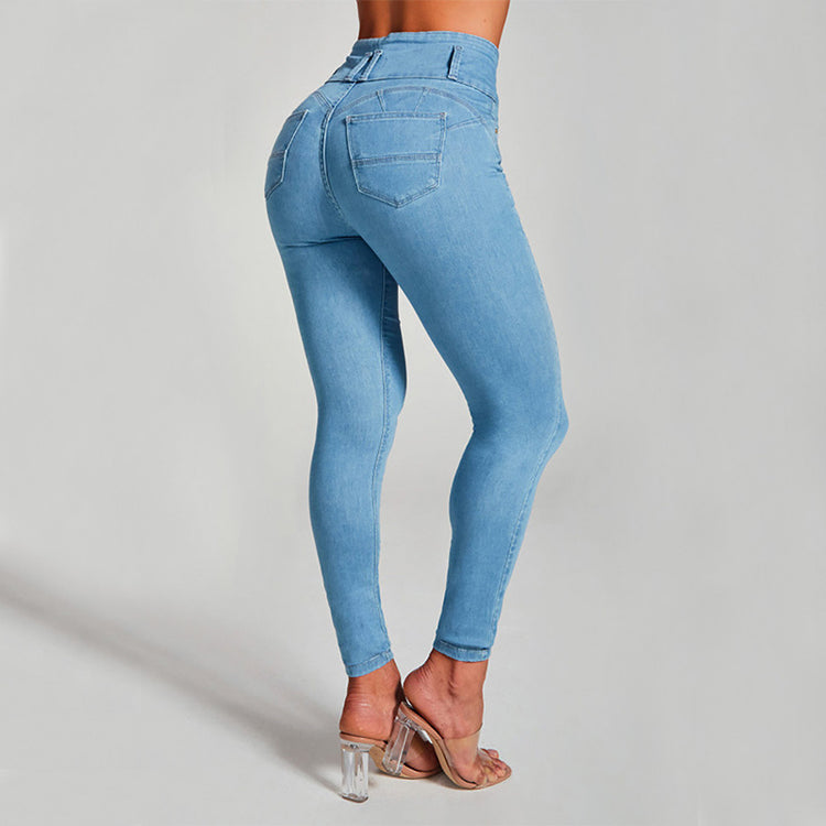 High Waist Skinny Jeans - Stretch & Shape Your Silhouette