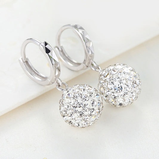 Elegant S925 Silver Rhinestone Summer Earrings