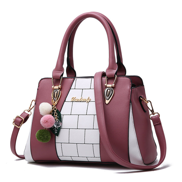 Large PU Shoulder Bag – Multi-Pocket Zip Tote