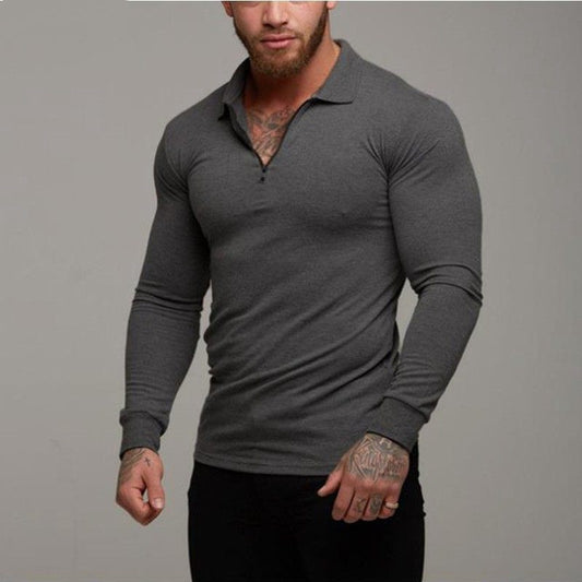 Men's Long Sleeve Slim Fit Polo Shirt – Splash Ink Design