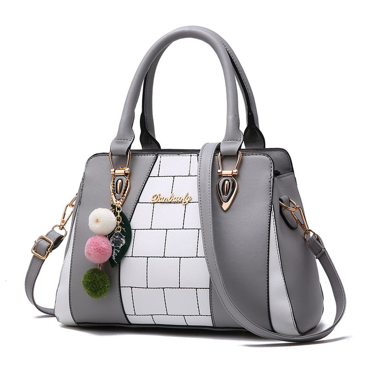Large PU Shoulder Bag – Multi-Pocket Zip Tote