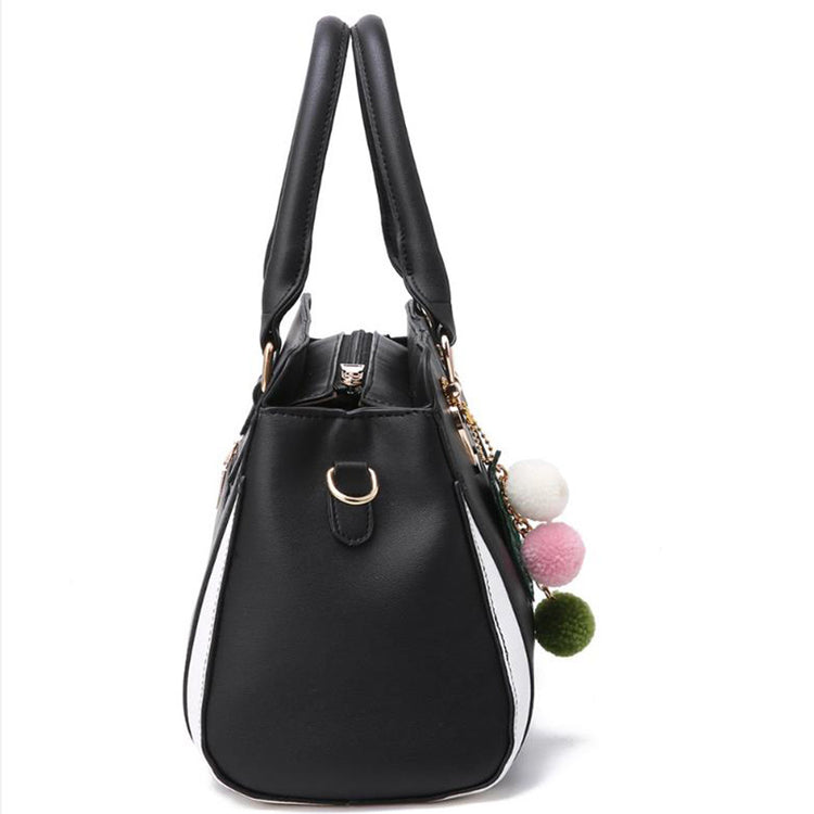 Large PU Shoulder Bag – Multi-Pocket Zip Tote