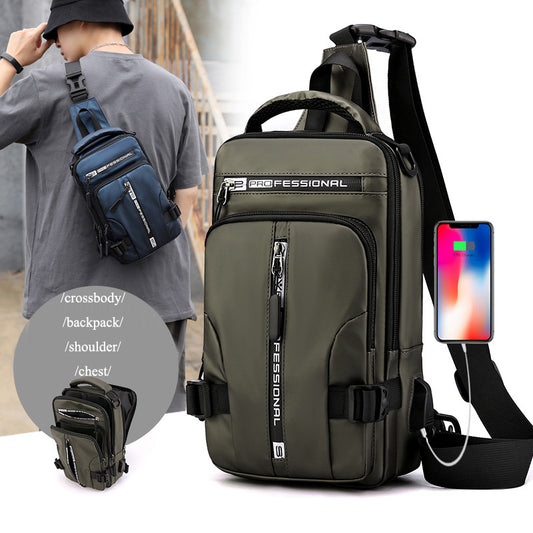 Crossbody Bags Men - Multifunctional Backpack with Waterproof Design