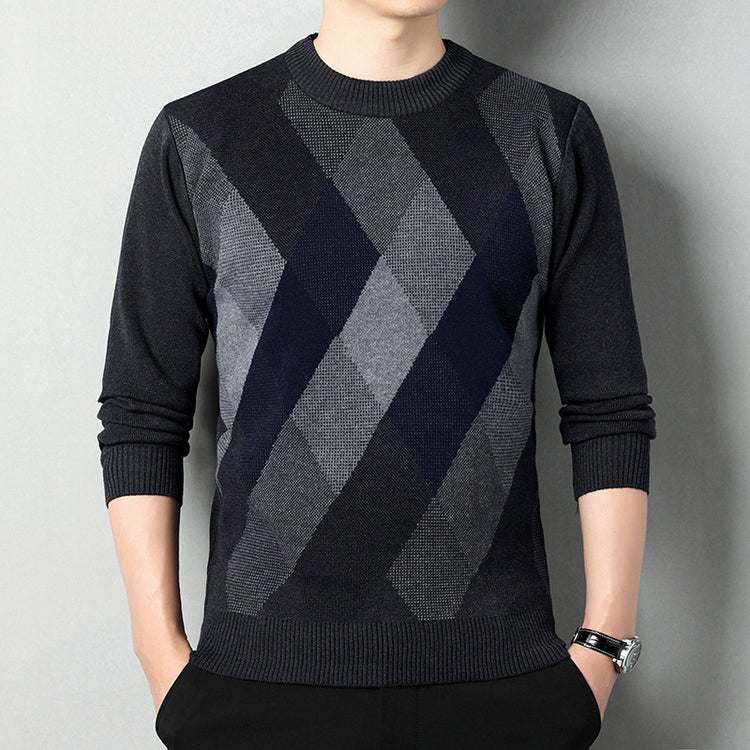 Men's Half-High Collar Sweater Pullover - Warm & Comfortable