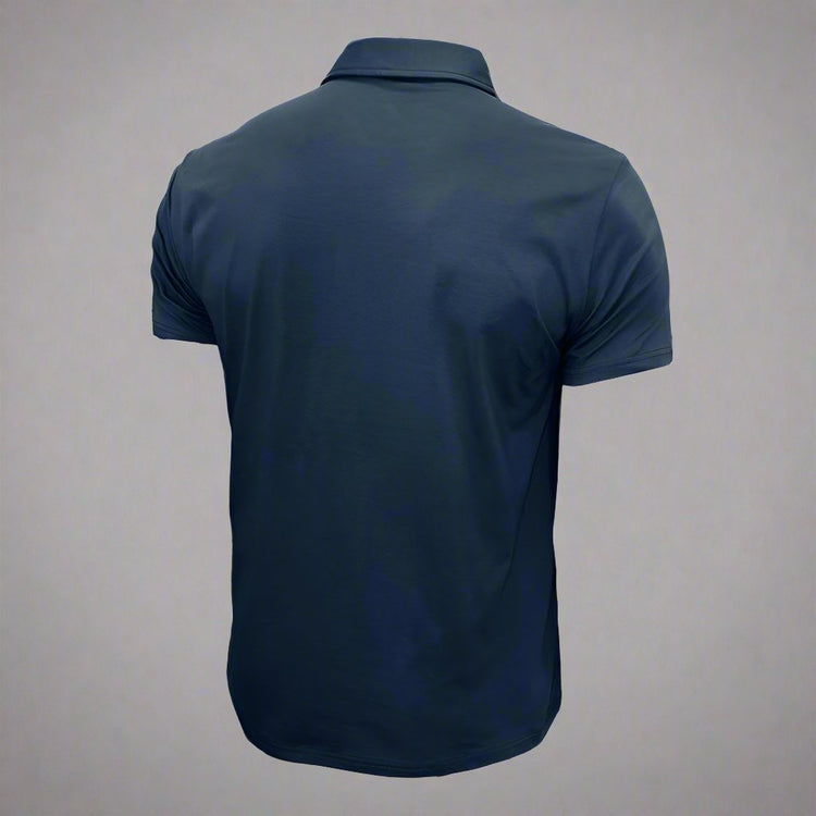 Classic Men's Solid Color Polo Shirt - Combed Cotton Comfort