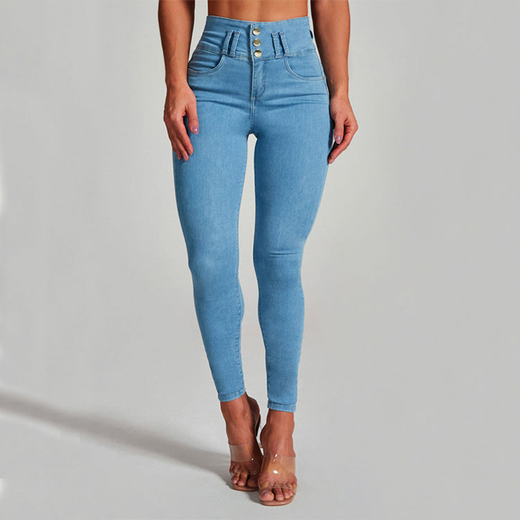 High Waist Skinny Jeans - Stretch & Shape Your Silhouette