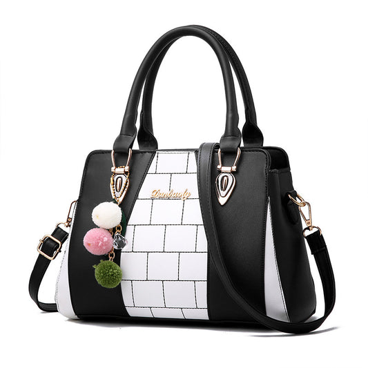 Large PU Shoulder Bag – Multi-Pocket Zip Tote